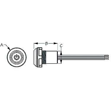 Sea-Dog 4030651 LED Push Button On/Off Switch
